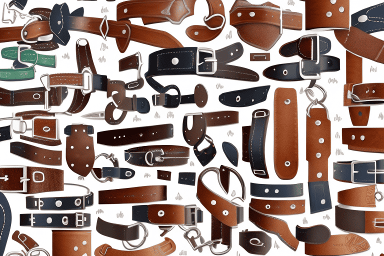 Several different types of dog bark collars laid out