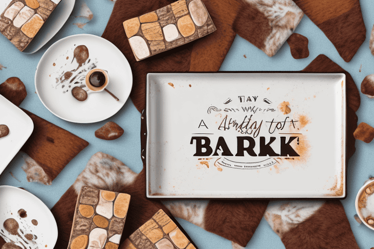 A variety of bark bars on a fancy serving tray