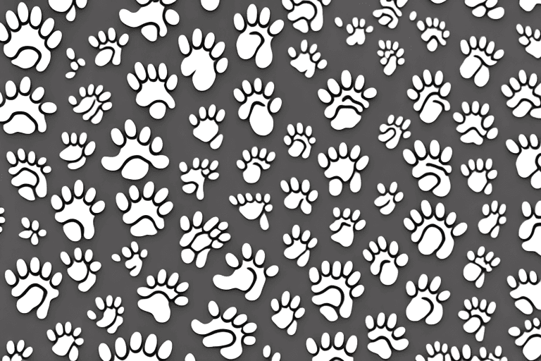 Various types of dog paws