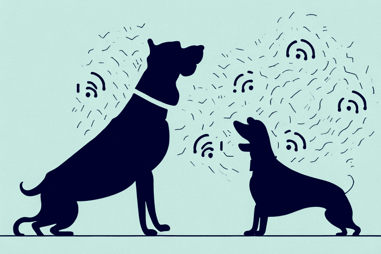 A frustrated dog owner's silhouette with a raised arm