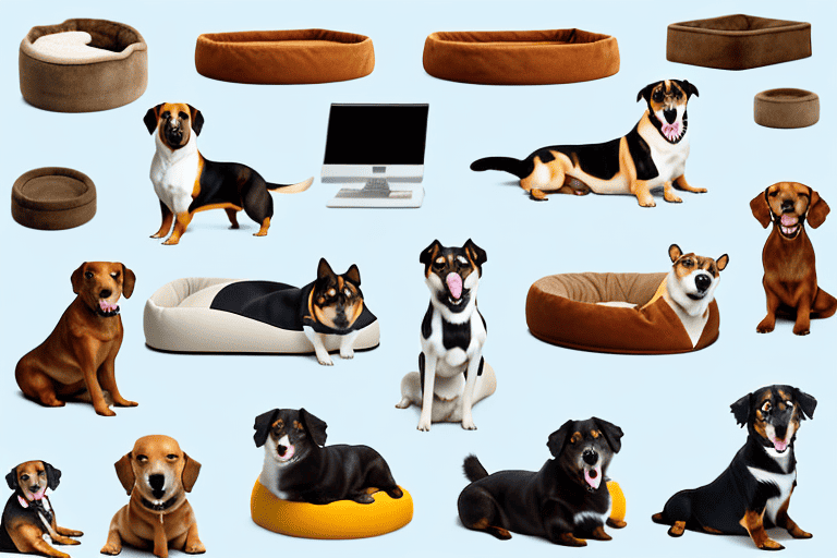 Several different styles of dog beds