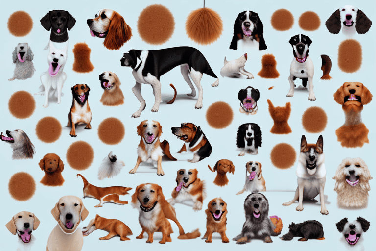 A variety of dogs in different poses and expressions