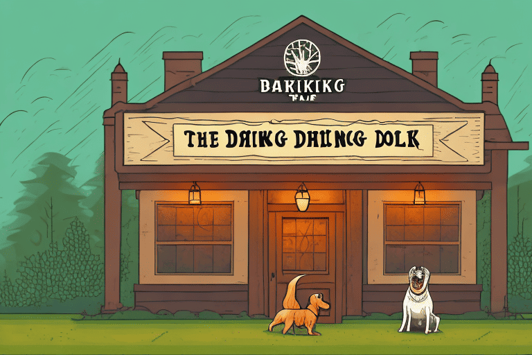 The barking dog tavern at dusk