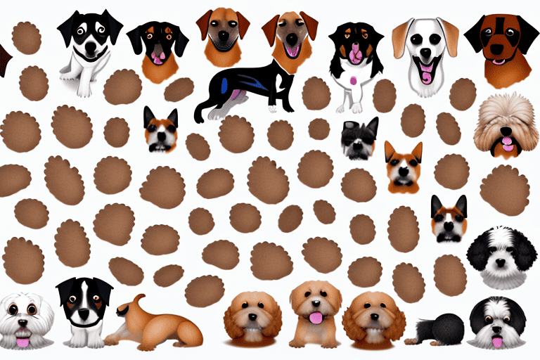 A variety of dogs in different breeds and sizes