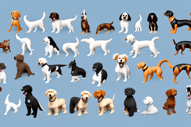 Various breeds of lifelike dogs in different sizes