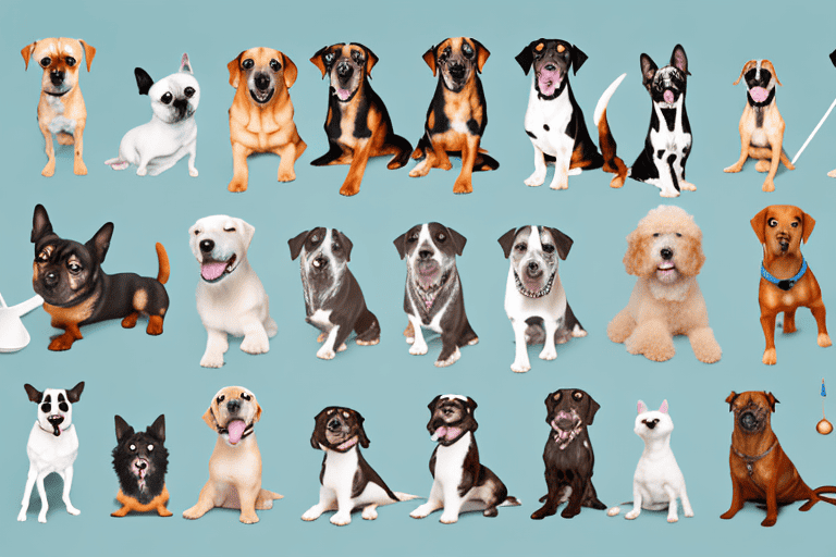 A variety of different dog breeds in a nurturing environment