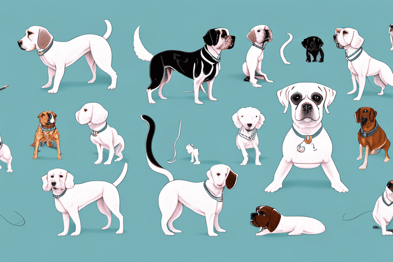 Several different breeds of dogs