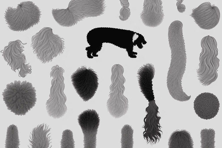 Various types of dog tails including curly