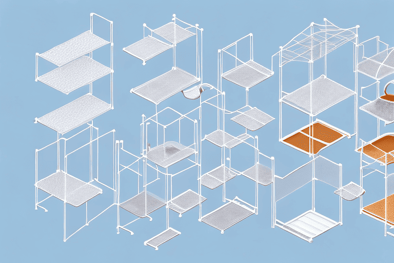 Various types of dog breeding racks