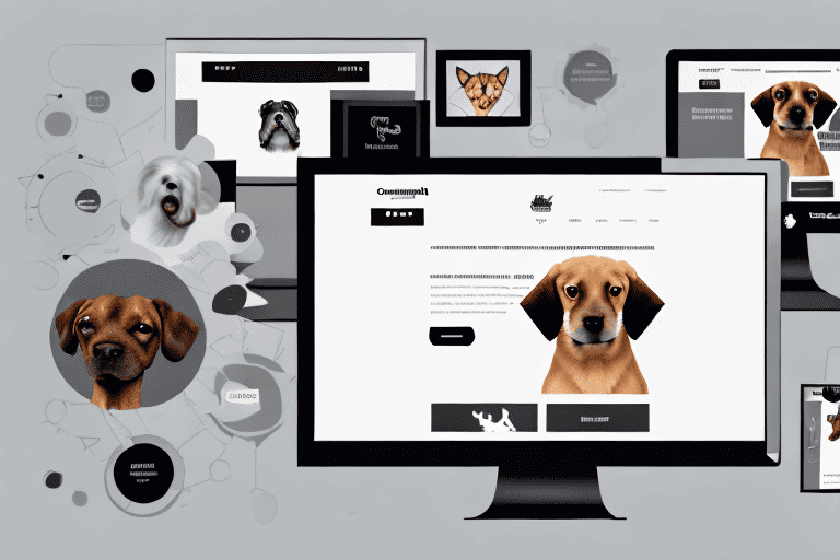 A computer screen displaying a website with various dog breeds