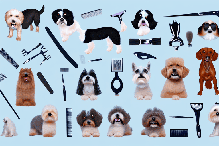 A variety of different dog breeds