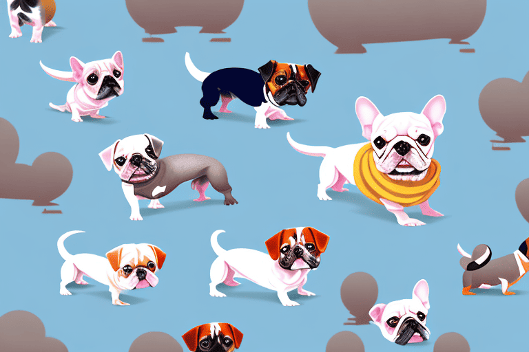 Several popular small dog breeds like a french bulldog