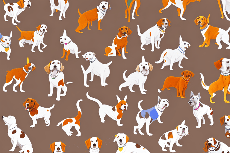 Several different dog breeds