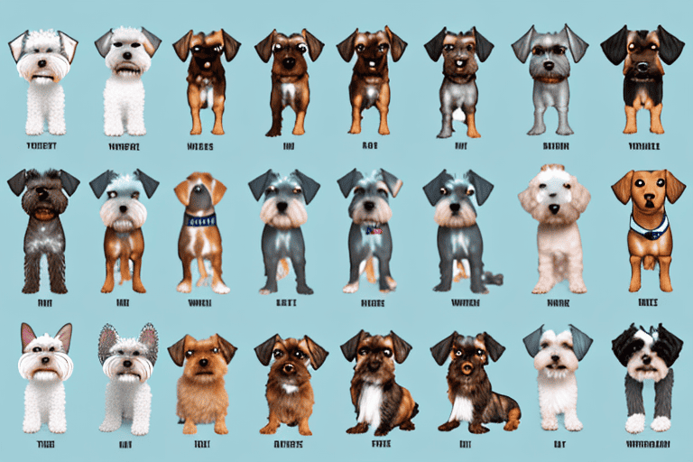 Ten different dog breeds that are known to start with the letter 'm'