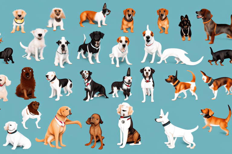 Several different dog breeds