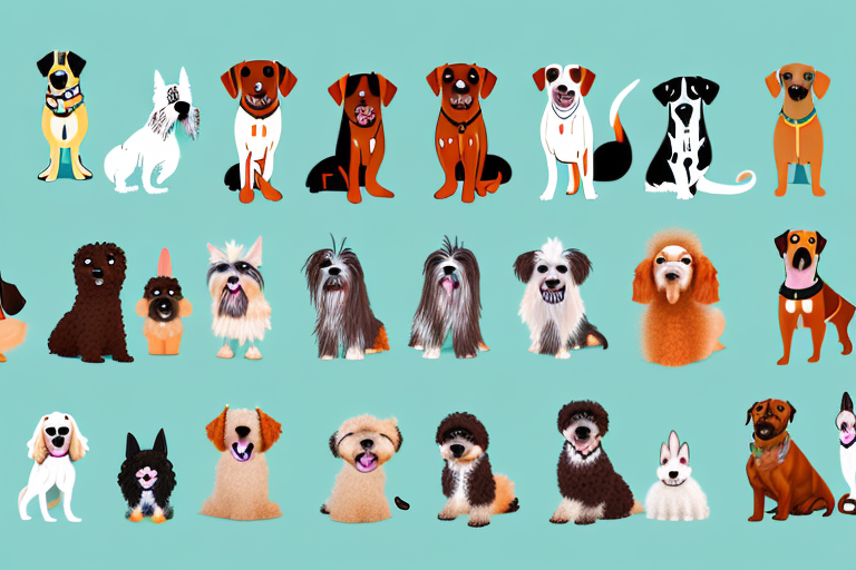 Various types of dogs from different breeds