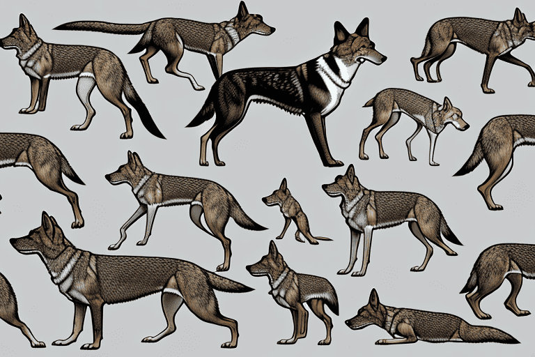 Several different dog breeds known for coyote hunting