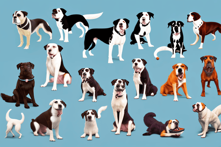 Several different dog breeds