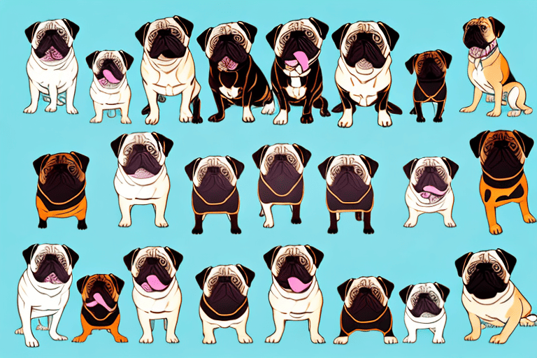 Several different dog breeds that resemble pugs