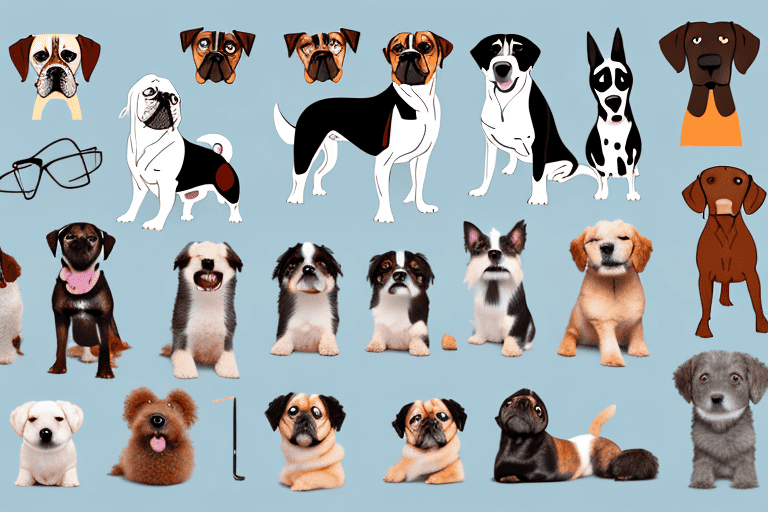 Several different popular dog breeds