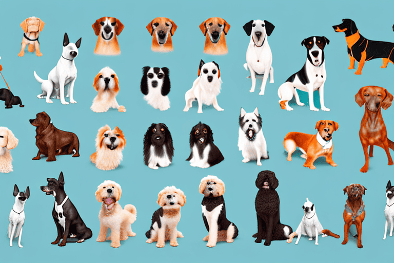 Several different popular dog breeds