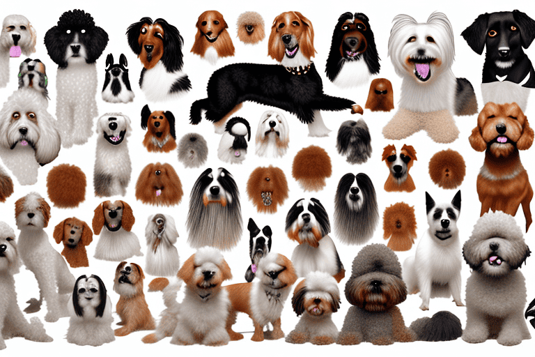 Various breeds of dogs