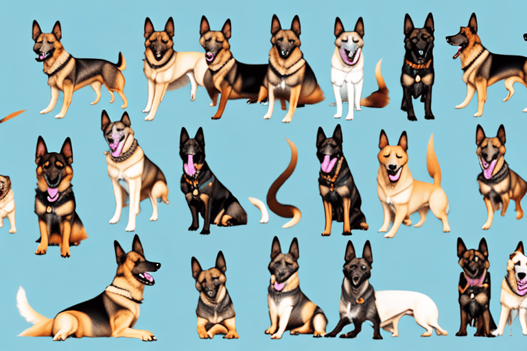 Several diverse dog breeds starting with the letter 'g'