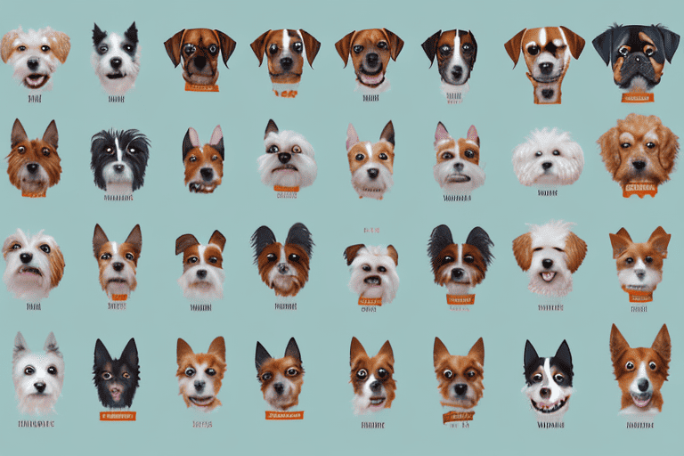 Eight different dog breeds