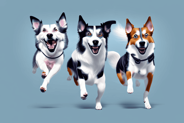 Several different high energy dog breeds like border collies