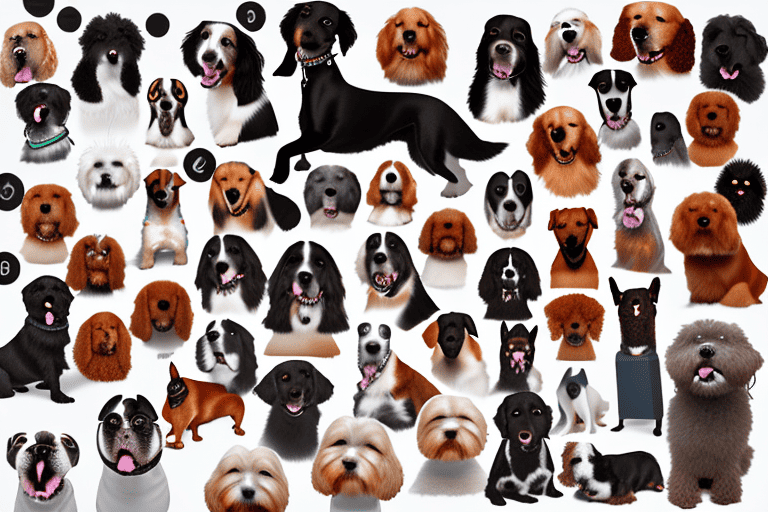 12 different dog breeds