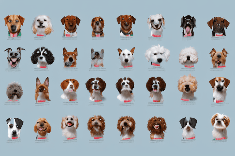 A variety of different dog breeds