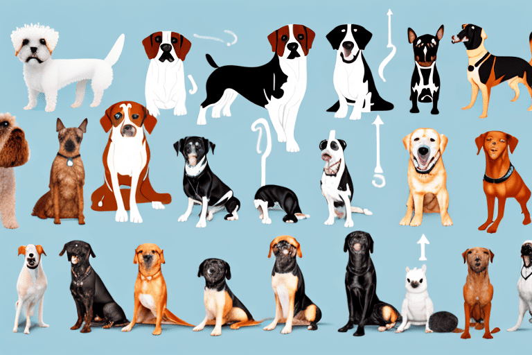 A variety of different dog breeds