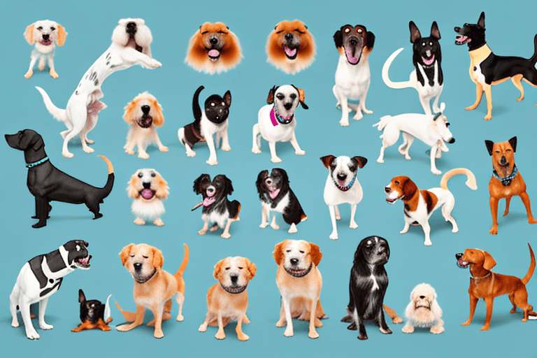 Several different dog breeds