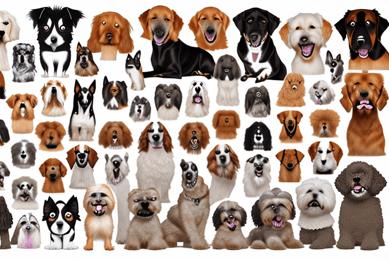 Various dog breeds