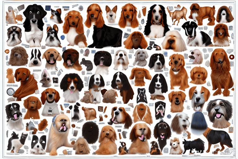 A variety of different dog breeds