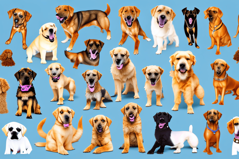 Various popular dog breeds