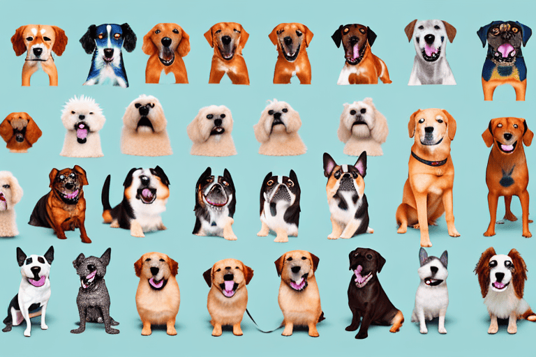 Several different types of dog breeds