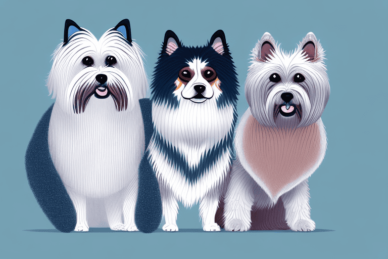 Three different dog breeds