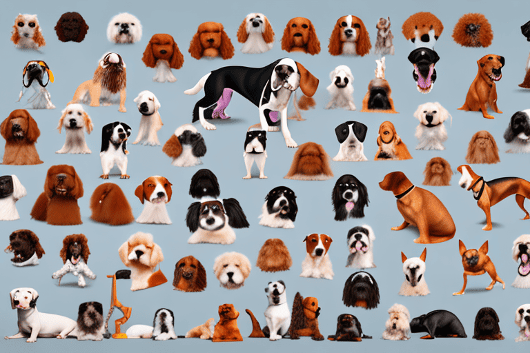 Several different popular dog breeds