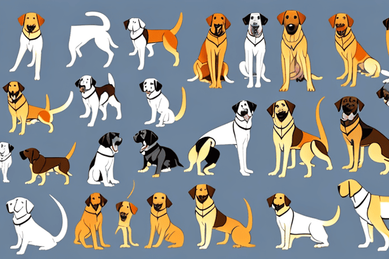 Several different dog breeds