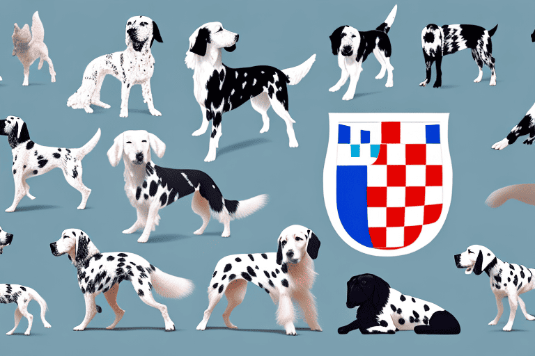 Several distinct croatian dog breeds