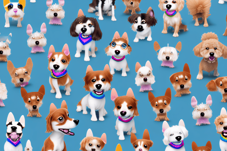 Several different toy breed dogs