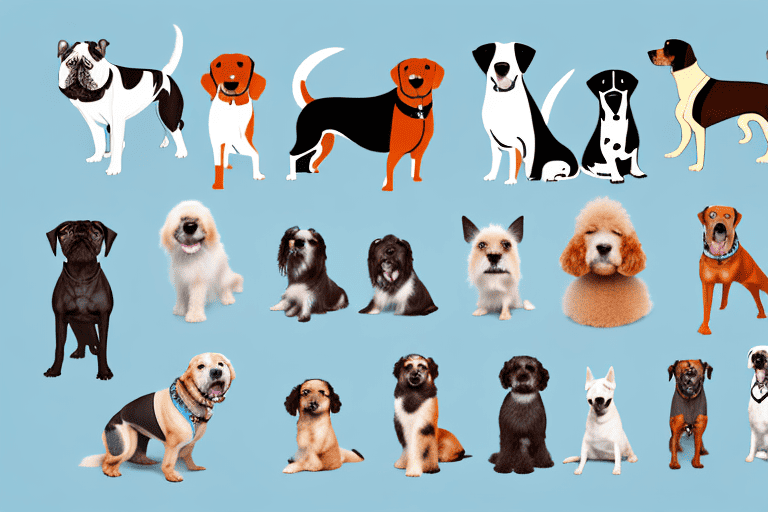 Five different popular dog breeds