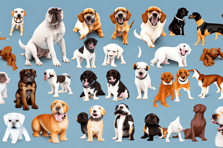 Several different popular dog breeds