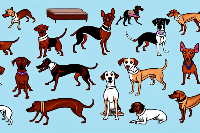 Several different dog breeds