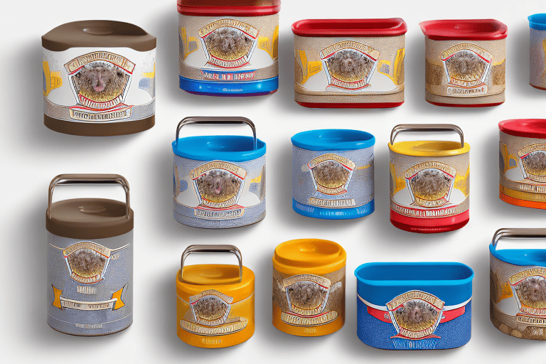 A variety of harry barker dog food containers