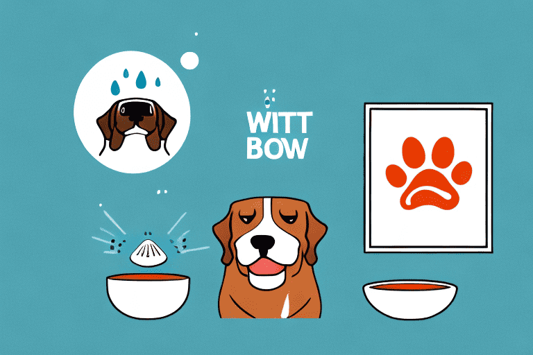 A dog next to two different bowls