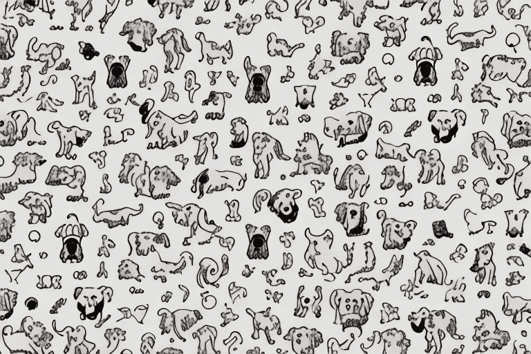 A variety of doodles dogs in different colors