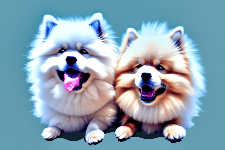 Several different breeds of fluffy dogs