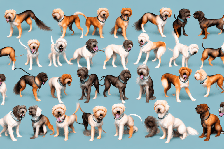 Several distinct types of griffon dogs